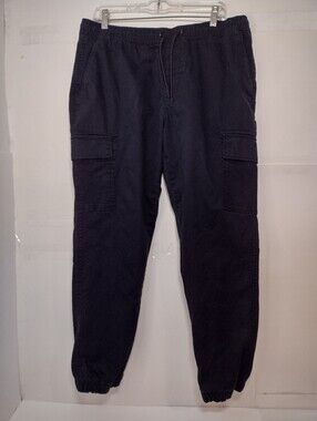 Old Navy Black Cargo Joggers with Drawstring Size (L)